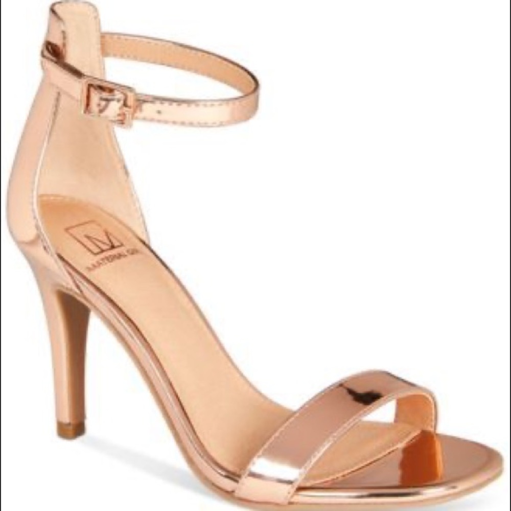 Material Girl BLAIRE 6.5 dress sandals Rose Gold